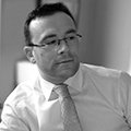 Black and white photo of Jonathan Sharp