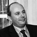 Black and white photo of Paul Haslam